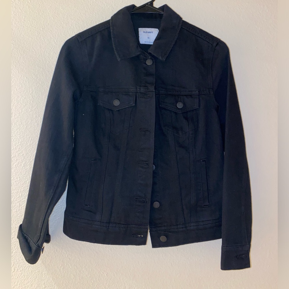 Old navy black denim jacket size XS
